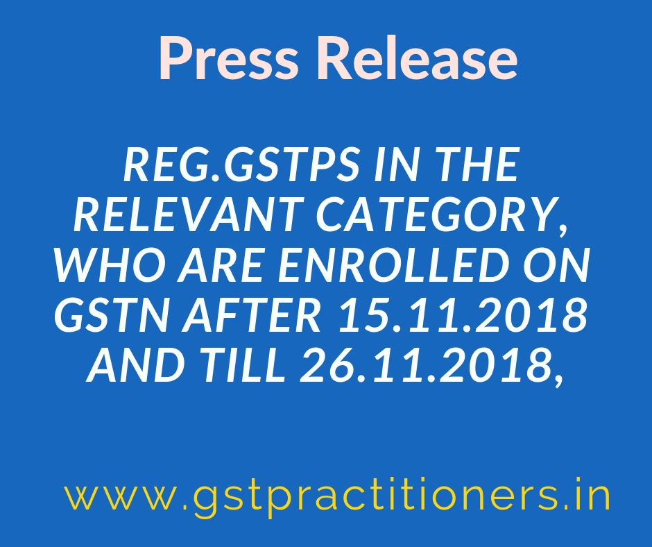 EXAMINATION FOR CONFIRMATION OF ENROLLMENT OF GST PRACTITIONERS