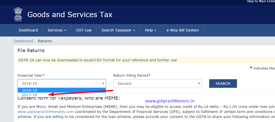 Govt enabled portal to amend in GSTR-1 for financial year 2017-2018 till March 2019