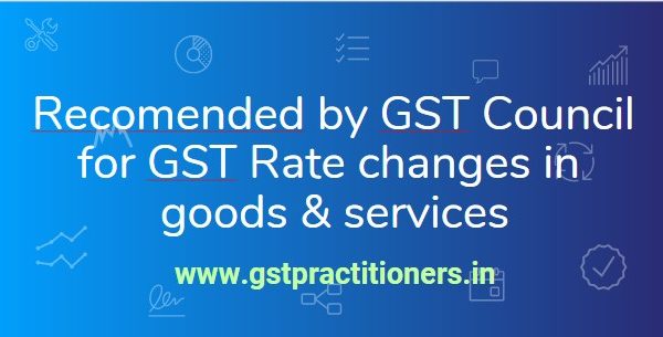 Highlights of Recommendation of 37th GST Council Meeting on GST Rate changes