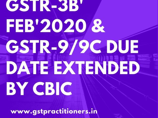 CBIC extend due date of GSTR-9 & 9c filing