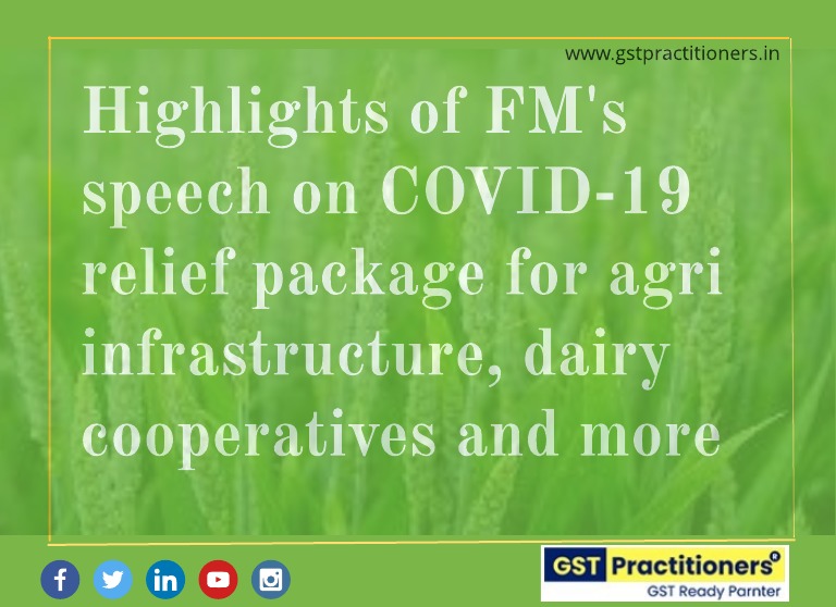 Highlights of FM’s speech on COVID-19 relief package for agri infrastructure, dairy cooperatives and more